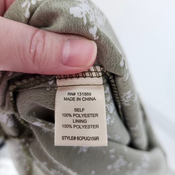 Green Floral Puff Sleeve Midi Dress Womens Small Sweetheart Cottage Indie Garden - Picture 5 of 9